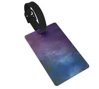 Durable Universe with Stars and Galaxy Interstellar Print Luggage Tag with Full Back Privacy Cover â€“ Bright ID Labels for Suitcases, and Backpacks