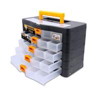 Durable Utility Tool Box DIY Bits Fixings Screws 5 Drawers & Organiser Dividers