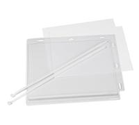 Durable UV Anti-Reflective Poly Pockets A5 with Cable Ties - IPX5 Water Resistance Pocket to Keep Documents Protected - for Displaying Information Outside - Pack of 5