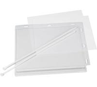 Durable UV Anti-Reflective Poly Pockets A5 with Cable Ties - IPX5 Water Resistance Pocket to Keep Documents Protected - for Displaying Information Outside - Pack of 5