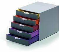 Durable VARICOLOR 5 Drawer Unit | Desktop Drawer Set with 5 Colour Coded Draws |