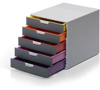 DURABLE Varicolor Desktop Drawers Acrylonitrile Butadiene Styrene Multicolour 5 Drawers 29.2 x 35.6 x 28 cm