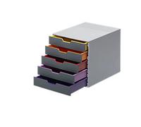 DURABLE Varicolor Desktop Drawers ABS (Acrylonitrile Butadiene Styrene) Multicolour 5 Drawers 29.2 x 35.6 x 28 cm A4