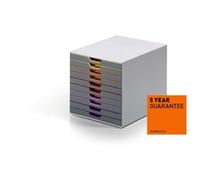 Durable VARICOLOR Desktop Organiser 10 Drawer Colour Coded A4+