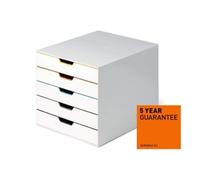 Durable VARICOLOR MIX Desktop Organiser 5 Drawer Colour Coded Storage | A4+