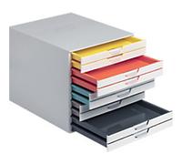 DURABLE VARICOLOR Drawer Unit Plastic White 10 Drawers 28 x 35.6 x 29.2 cm A4