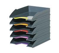 Durable Letter Tray Set of 5 VARICOLOR Anthracite Grey 770557