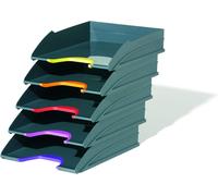 Durable VARICOLOR Letter Tray | Set of 5 Stackable Colour Coded Letter Trays | I