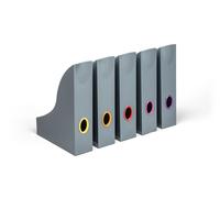 Durable VARICOLOR® Magazine Rack - Set of 5 Colour Coded Magazine Holders - Perfect for Storing Magazines, Folders, Documents