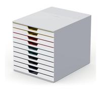 Durable VARICOLOR® MIX 10 Drawer Unit - Desktop Drawer Set with 10 Colour Coded Draws - Perfect for Storing Documents and Paper Work