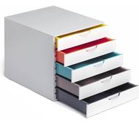 Durable 762527 VARICOLOR Desk drawer box 5 drawers Light grey A4+ size