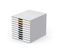 Durable VARICOLOR MIX Desktop Organiser 10 Drawer Colour Coded Storage | A4+