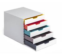 Durable VARICOLOR MIX Desktop Organiser 5 Drawer Colour Coded Storage | A4+