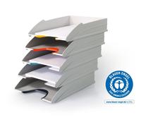 Durable VARICOLOR MIX ECO Stackable Letter Tray Files | A4+ Colour Coded 5 Pack