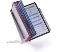 Durable Vario Display Panel Desk Unit 10 Panels And Tabs In Assorted Colours Ideal For Storing And Display Ing A4 Documents