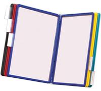 Durable VARIO Display Panel Wall Unit | 10 Panels and Tabs in Assorted Colours | Ideal for Storing and Display ing A4 Documents