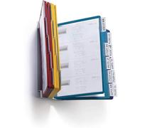 Durable VARIO Display Panel Wall Unit | 20 Panels and Tabs in Assorted Colours | Ideal for Storing and Display ing A4 Documents