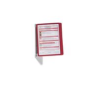 Durable VARIO Display Panel Wall Unit - 5 Panel Reference System in Red - For Storing and Displaying A4 Documents