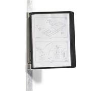 Durable VARIO WALL 5 Panel Magnetic Display Panel Document Holder | A4 Black