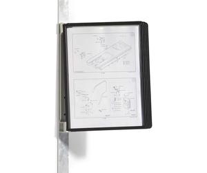 Durable VARIO Magnetic Display Panel Wall Unit | 5 Panels in Black | Ideal for Storing and Display ing A4 Documents
