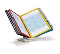 Durable Vario Pro 10 Display Panel Desk Stand - 10 Panels - A4 Colour Coded