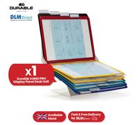 Durable Vario Pro 10 Panel Display Unit, Rotating A4 Desk Stand
