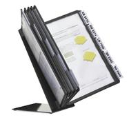 Durable VARIO TABLE 10 Display Panel Desk Stand | 10 Panels | A4 Black