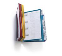 Durable VARIO Display Panel Wall Unit | 20 Panels and Tabs in Assorted Colours | Ideal for Storing and Display ing A4 Documents