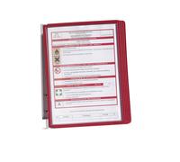 Durable Vario Wall 5/5551-03 Wall-Mounted Display Pockets Red Pack of 5 Pockets