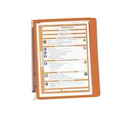 Durable Vario Wall 5 555109 Wall-Mounted Display Rack Orange with 5 A4 Display Sheets Orange