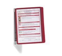 Durable VARIO WALL 5 Display Panel Desk Stand | 5 Panels | A4 Red