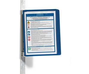 Durable VARIO WALL 5 Panel Magnetic Display Panel Document Holder | A4 Navy Blue