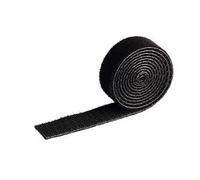 Durable CAVOLINE Cable Management Hook and Loop Cable Tie | Reusable Self-Gripping Tape for Quickly Bundling and Tidying Cables | Can be Easily Cut To RequiRed Size | 1 Metre Roll in Black