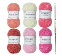 Durable, versatile polyester scrub in crochet, fabric