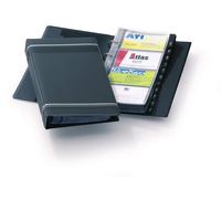 Durable VISIFIX 200 Business Card Ring Binder Album | A-Z Index Tabs | Black