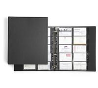 Durable VISIFIX 400 Business Card Ring Binder Album | A-Z Index Tabs | A4 Black