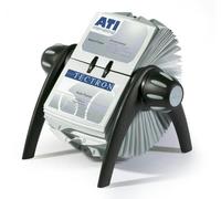 Durable Visifix Flip Rotary Business Card Holder | Includes 200 Pockets for Holding 400 Cards | Includes A-Z Index | Made from Plastic