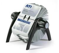 Durable VISIFIX 400 Card Rotary Business Card Holder File | A-Z Index | Black