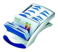 Durable Visifix Desk Business Card File Indexed Capacity 200 Silver Ref 2413/23