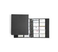 Durable VISIFIX Economy Business Card Album in Black, Ring Binder Folder for Business Cards or CollecTable Cards, Includes A-Z Index for Organising Cards