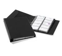 Durable VISIFIX Economy Business Card Album in Black Ring Binder Folder for Bu