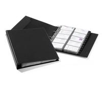 Durable Visifix Economy Business Card Album In Black, Ring Binder Folder For Business Cards Or Collectable Cards, Includes A-Z