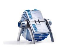 Durable VISIFIX VEGAS 400 Card Rotary Business Card Holder | A-Z Index | Silver