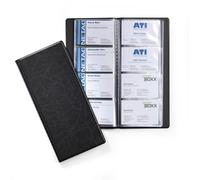 Durable Visifix PU Leather 192 Business Card Album Organiser Wallet Book, Black