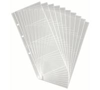 Durable VISIFIX Punched Pocket Wallets for 4 Business Cards | 10 Pack | Clear