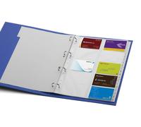 Durable VISIFIX Punched Pocket Wallets for Business Cards | 10 Pack | A4 Clear