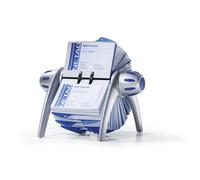 Durable VISIFIX VEGAS 400 Card Rotary Business Card Holder | A-Z Index | Silver