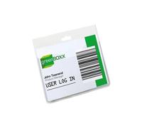 Durable Visitor Name Badge 60 x 90mm Transparent, Pack of 20 Badges, Includes Blank Insert Cards, ideal For Events and Visitor Management