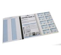 Durable Visitor Book 100 Refill Pack - Insert Refill Book for Professional Use - Includes 100 Perforated 90 x 60 mm Badge Inserts - GDPR Compliant Visitor Management