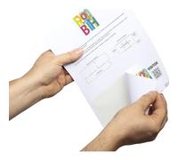 Durable Printable Name Badge ID Card Sheets | Peel and Fold | 100 Pack